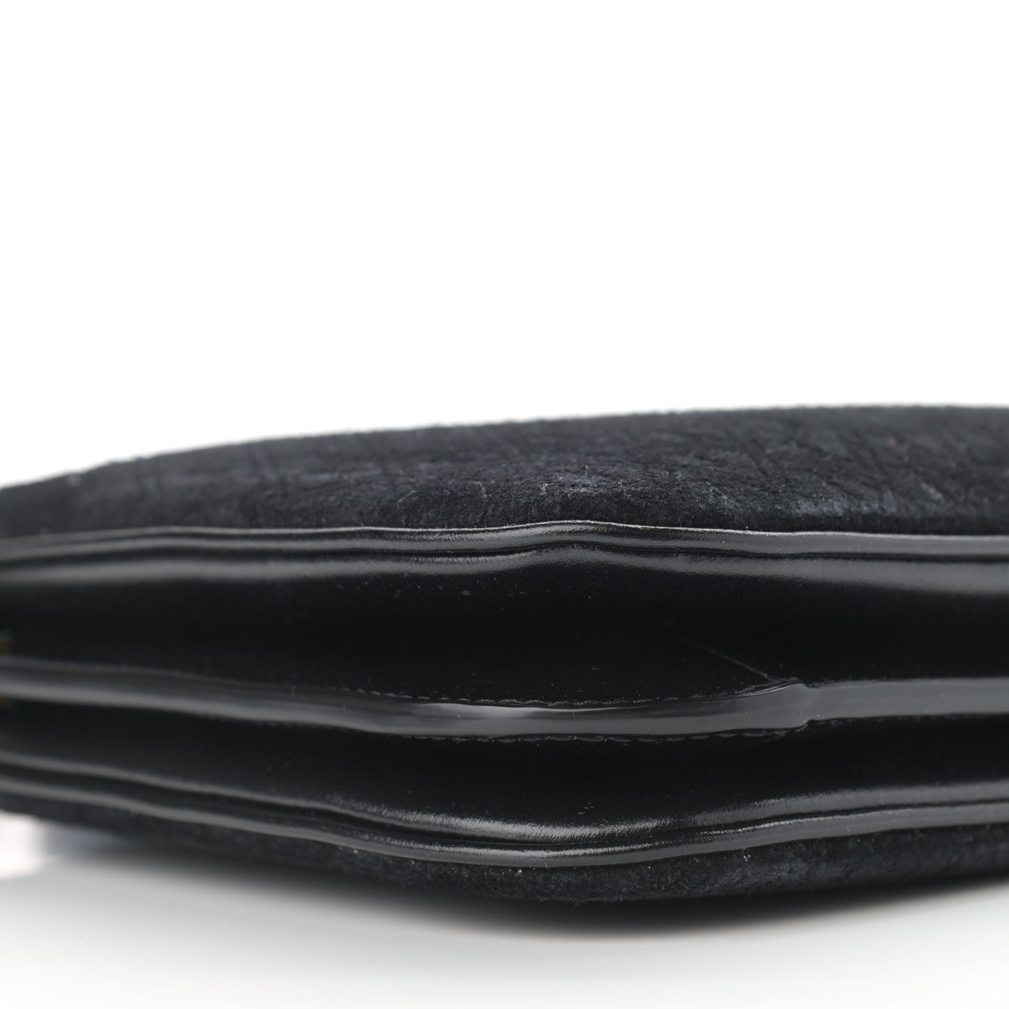 Suede All-Over Monogram Crossbody Black