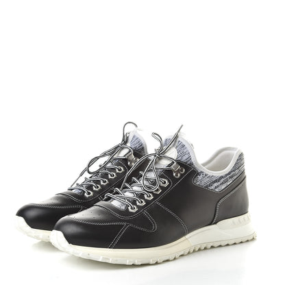 Louis Vuitton Calfskin Fabric Run Away Sneakers 9 Black 3 of 10