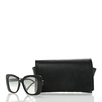 Chanel Acetate Strass Polarized Square Sunglasses 5422-B Black 8 of 8