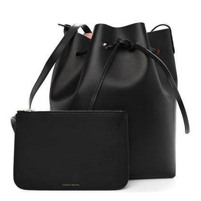 Mansur Gavriel Vegetable Tanned Calfskin Bucket Bag Black Ballerina 1 of 10
