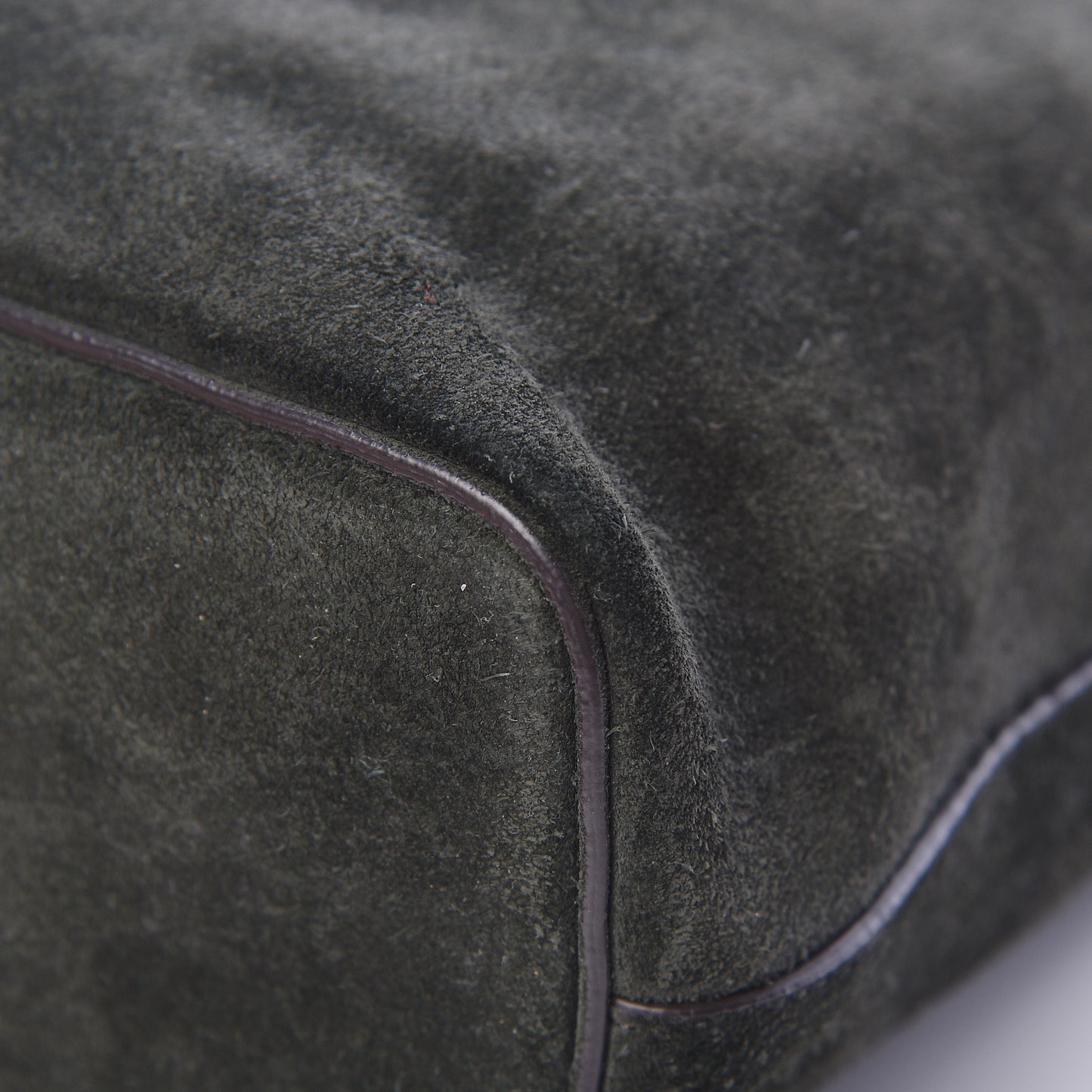 Suede Small Soft Cube Satchel Forest