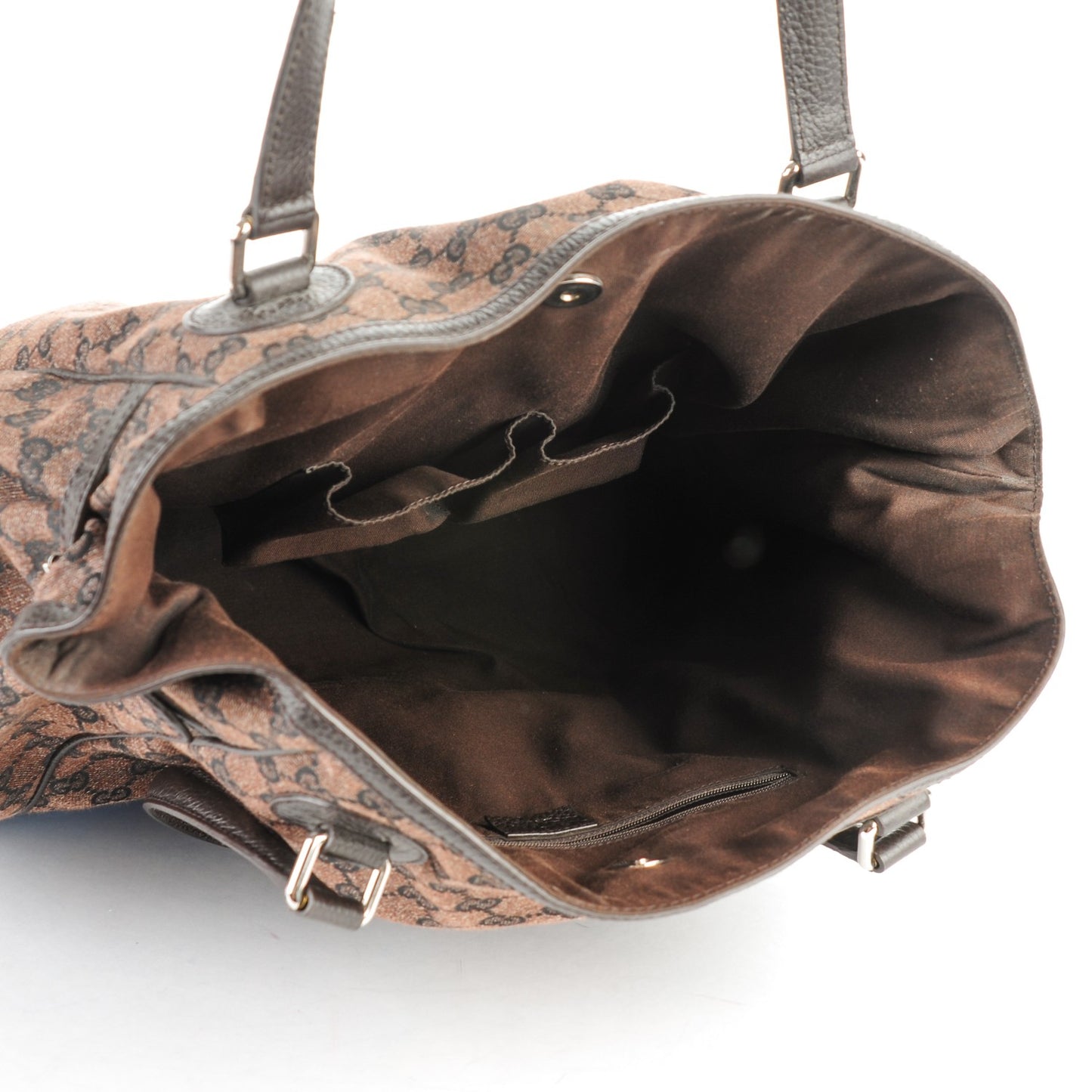 Monogram Denim Full Moon Tote Dark Brown