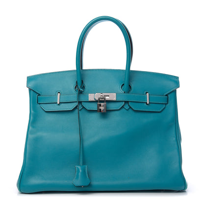 Hermes Swift Birkin 35 Turquoise 1 of 36