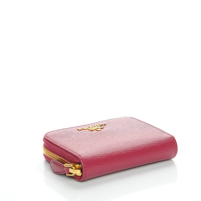 Prada Vitello Move Metal Coin Purse Ibisco 4 of 8