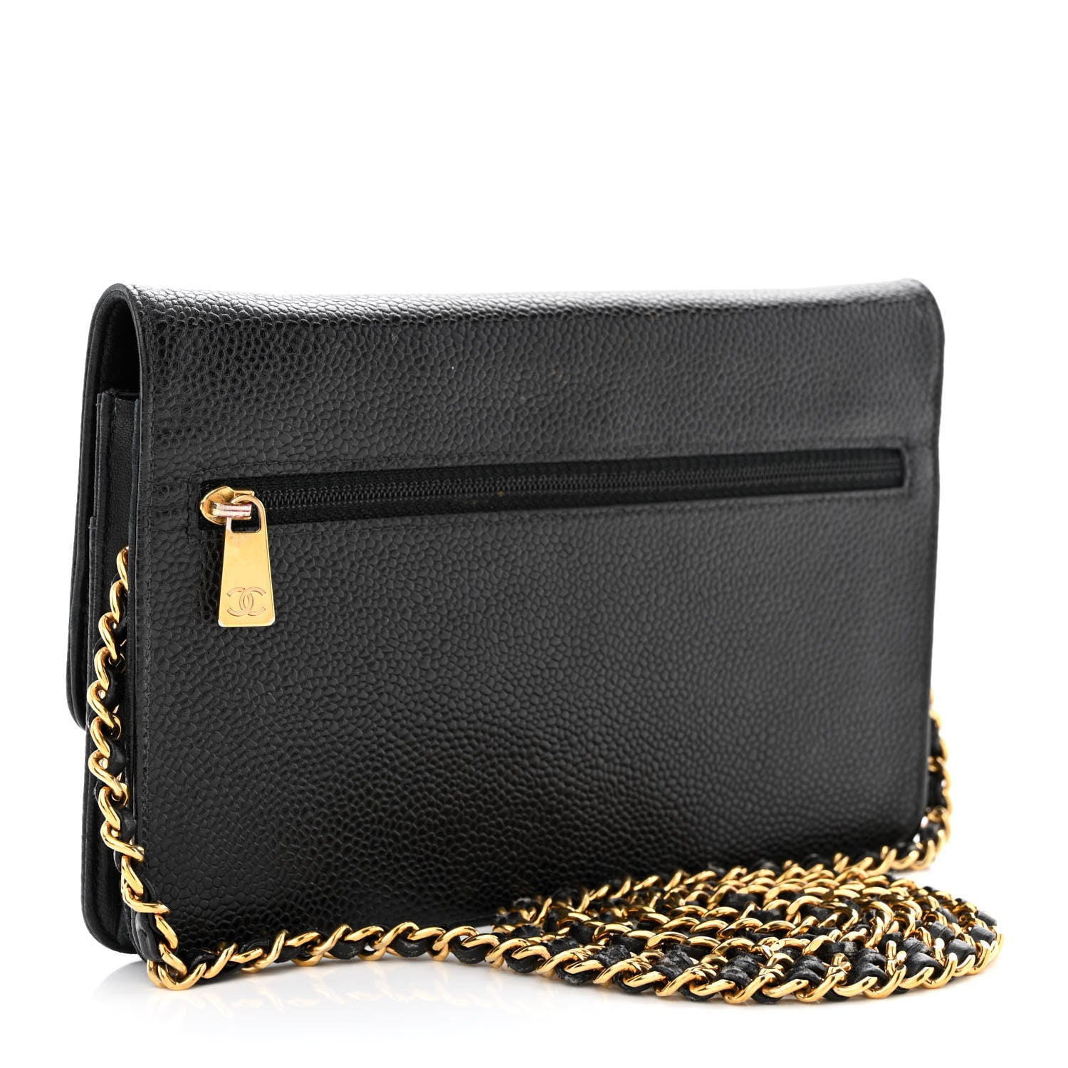 Chanel Caviar Timeless CC Wallet on Chain WOC Black 3 of 15