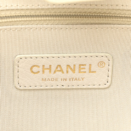Chanel Shiny Aged Calfskin North South Shopping Bag White 6 of 13
