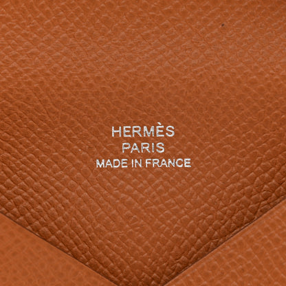 Hermes Epsom Calvi Card Case Gold 6 of 7