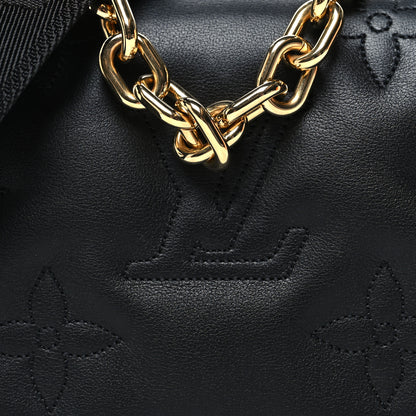 Louis Vuitton Calfskin Bubblegram Wallet On Strap Black 7 of 11
