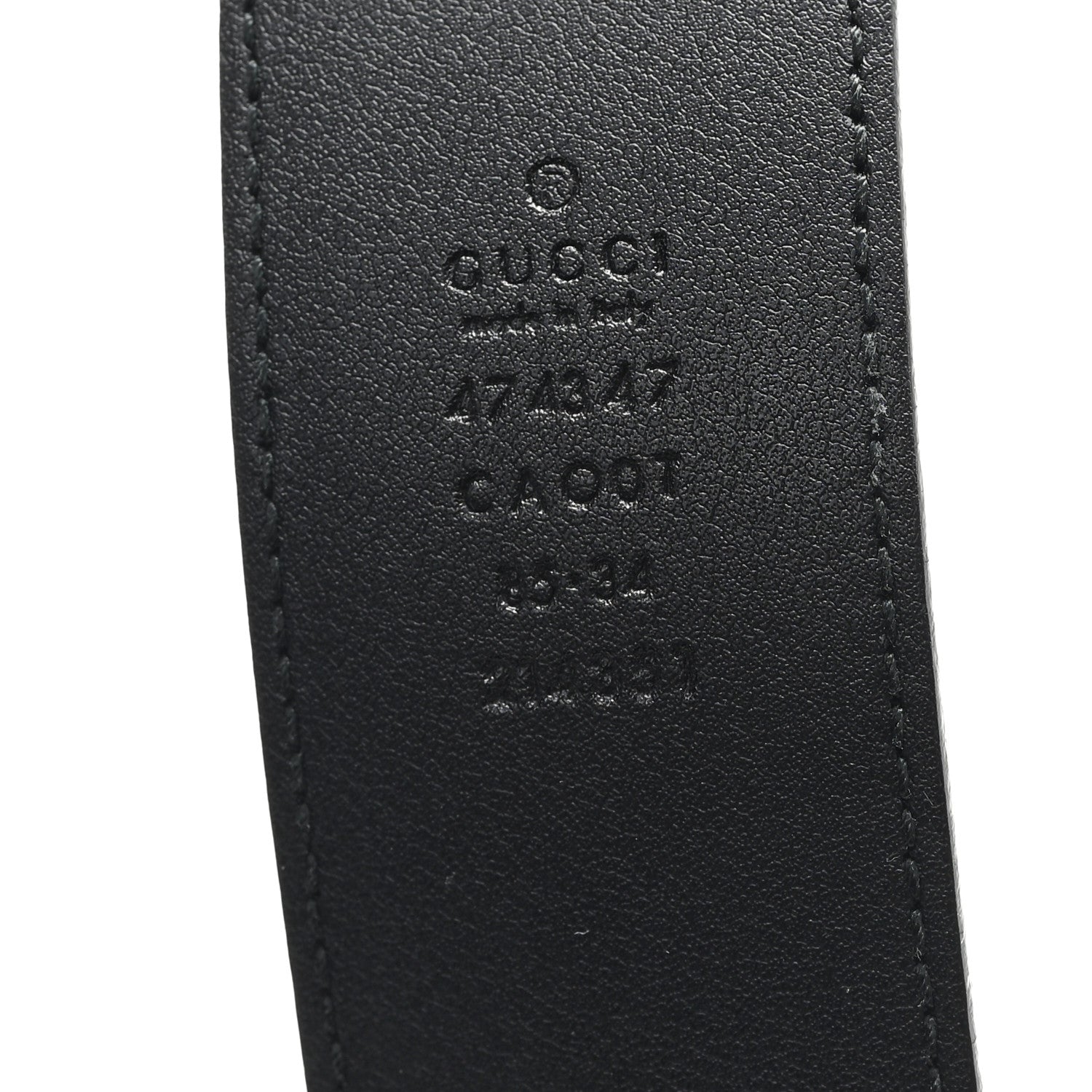 Gucci Dollar Calfskin Interlocking G Belt 85 34 Black 3 of 5