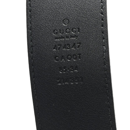 Gucci Dollar Calfskin Interlocking G Belt 85 34 Black 3 of 5