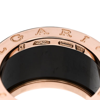 Bulgari 18K Rose Gold Black Ceramic B.Zero1 Four-Band Ring 51 5.75 4 of 5