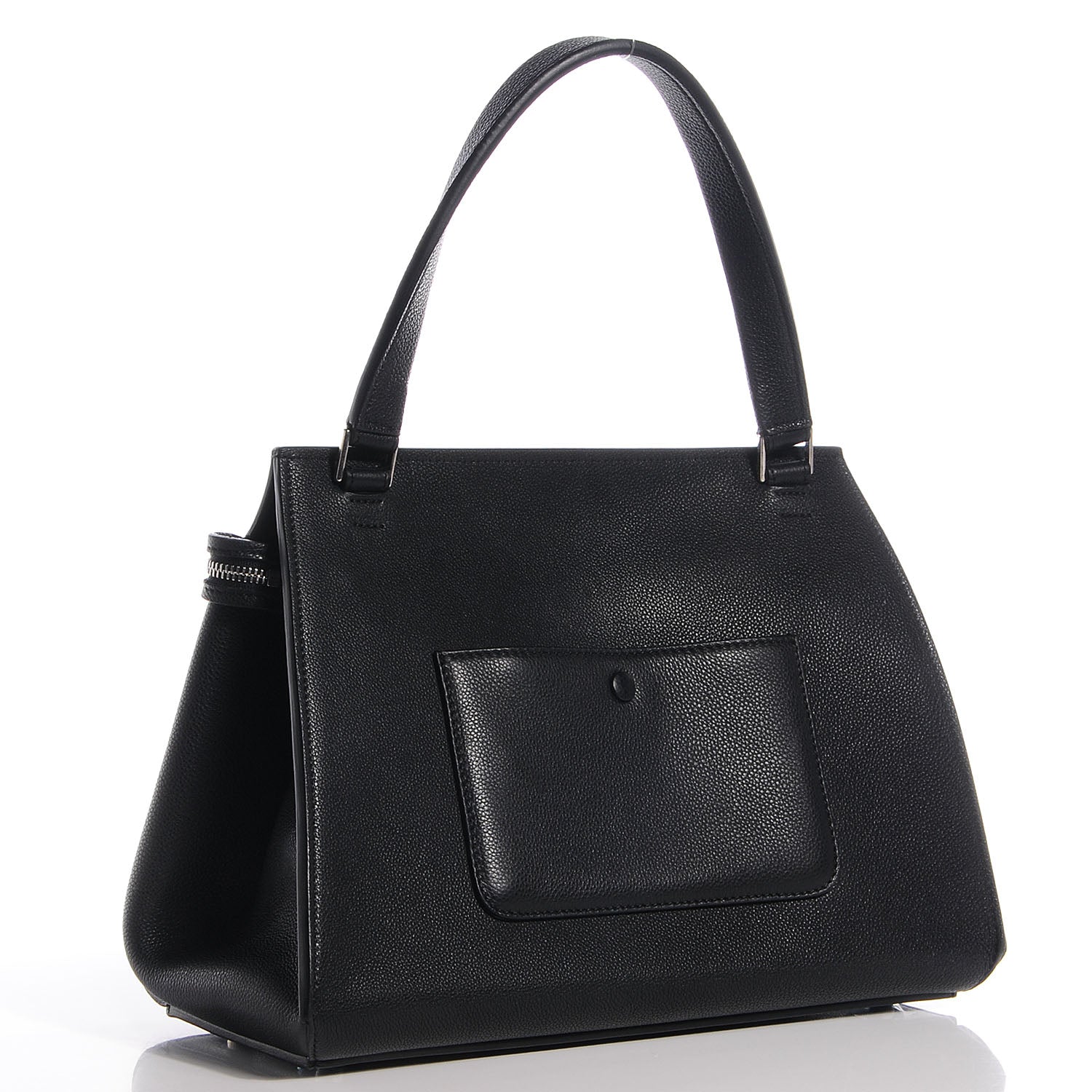 Celine Grained Calfskin Small Edge Shoulder Bag Black 3 of 9