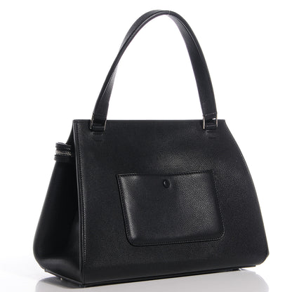 Celine Grained Calfskin Small Edge Shoulder Bag Black 3 of 9