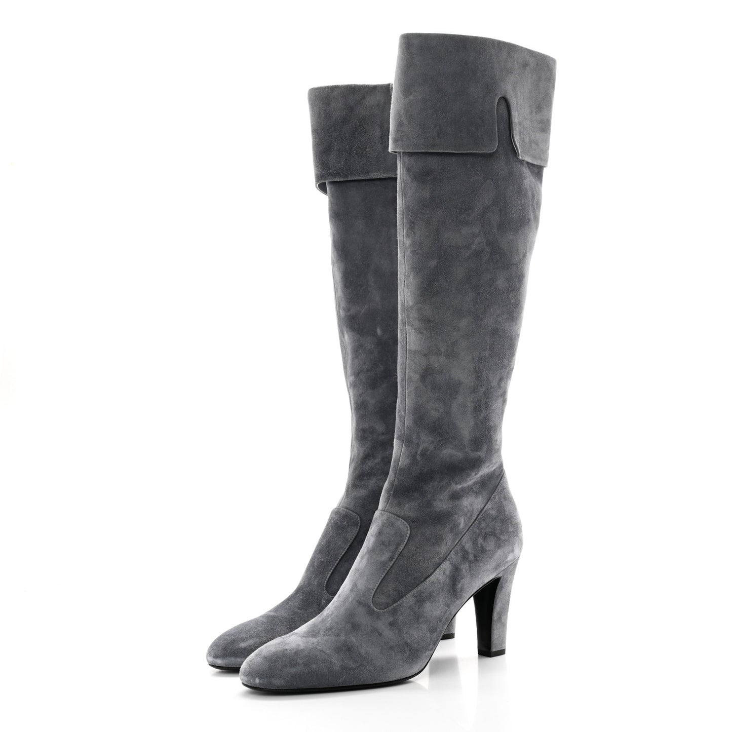 Suede High Boots 41 Grey