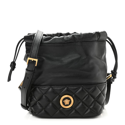 Versace Nappa Quilted Medusa Bucket Bag Black 1 of 7