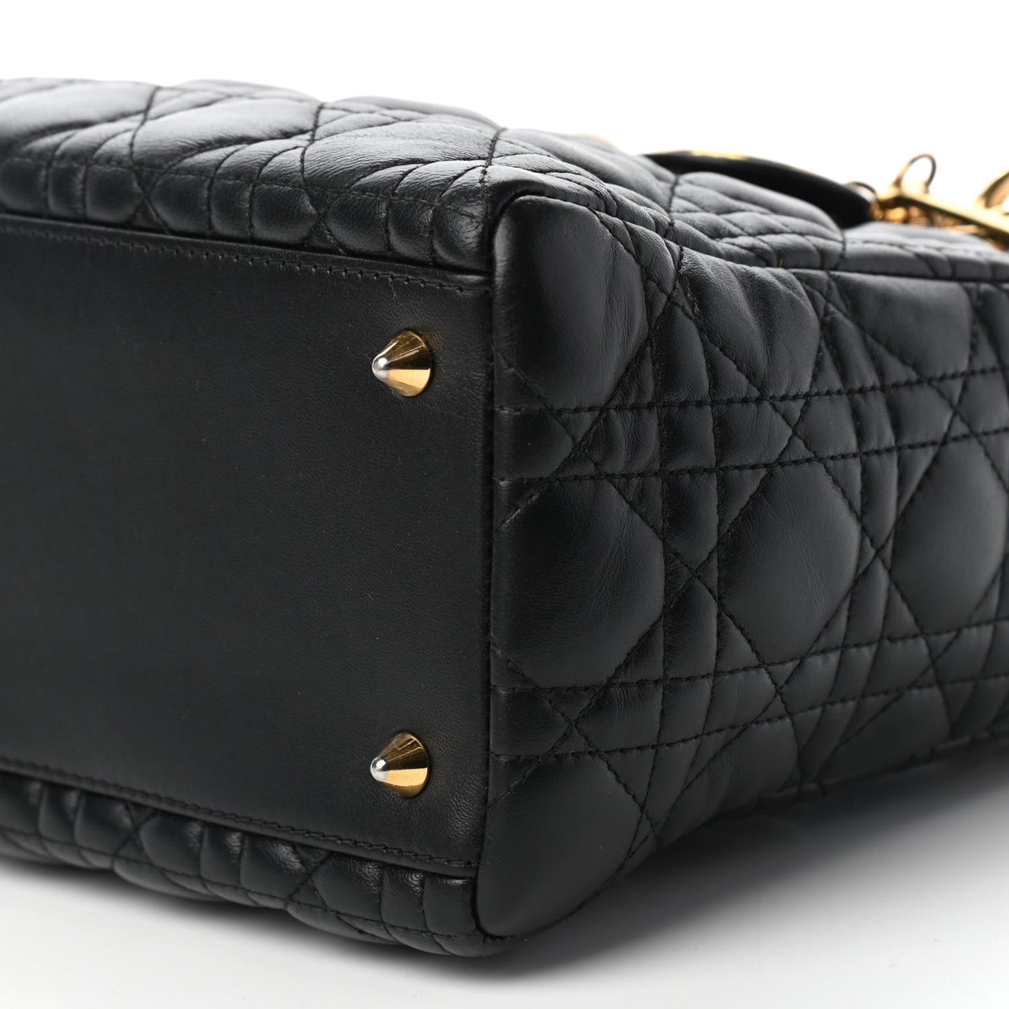 Lambskin Cannage Medium Lady Dior Black