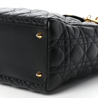 Christian Dior Lambskin Cannage Medium Lady Dior Black 8 of 8