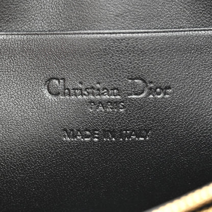 Christian Dior Calfskin Millefiori Printed Lady Dior Zip Wallet Black 6 of 7