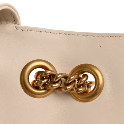 Gucci Calfskin Matelasse Small GG Marmont Shoulder Bag White 11 of 14