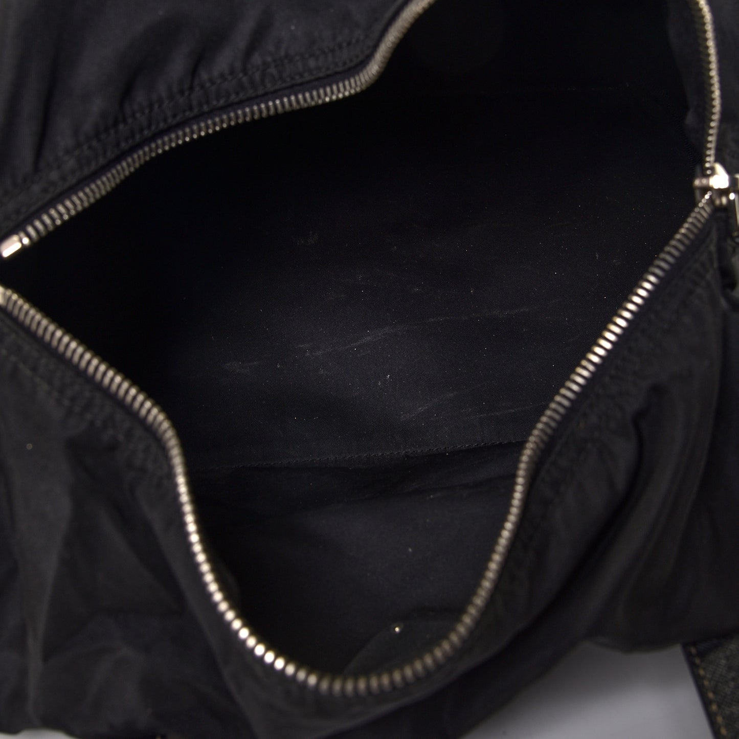 Tessuto Nylon Saffiano Duffel Bag Black