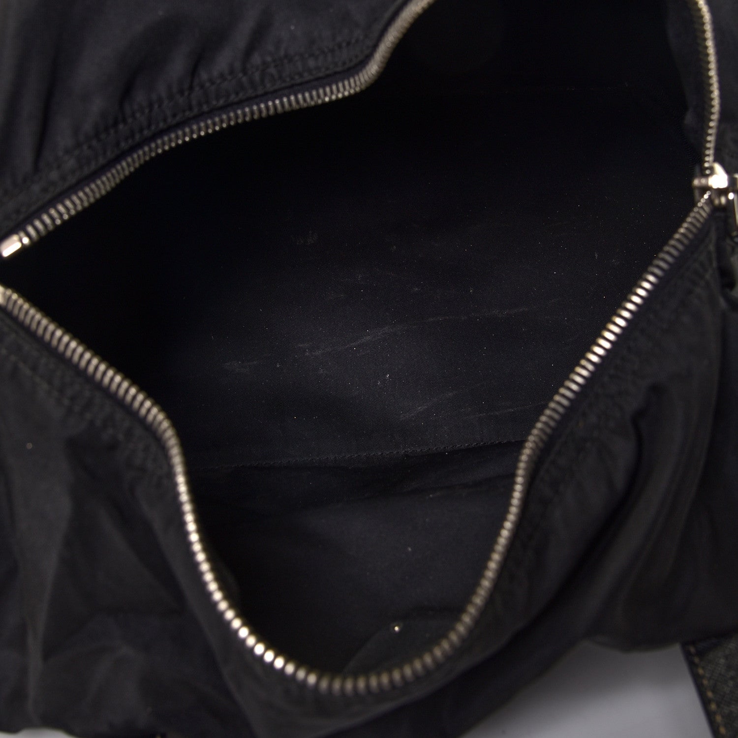 Prada Tessuto Nylon Saffiano Duffel Bag Black 4 of 4
