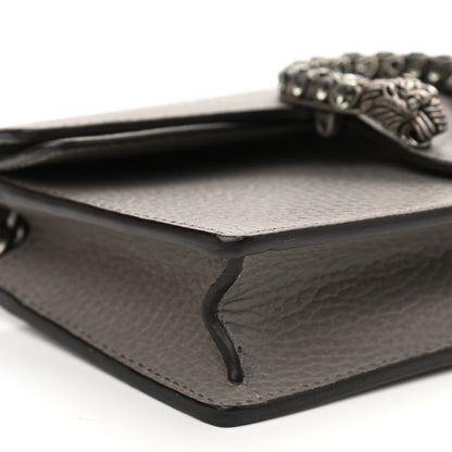 Gucci Dollar Calfskin Crystal Super Mini Dionysus Shoulder Bag Dusty Grey Black Diamond 8 of 10