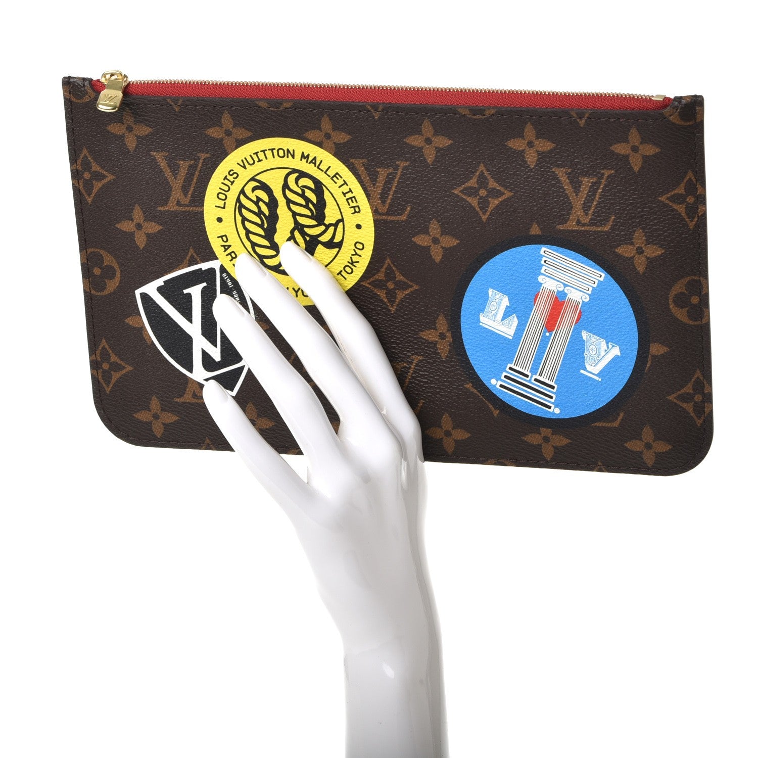 Louis Vuitton Monogram World Tour Neverfull MM GM Pochette 2 of 8