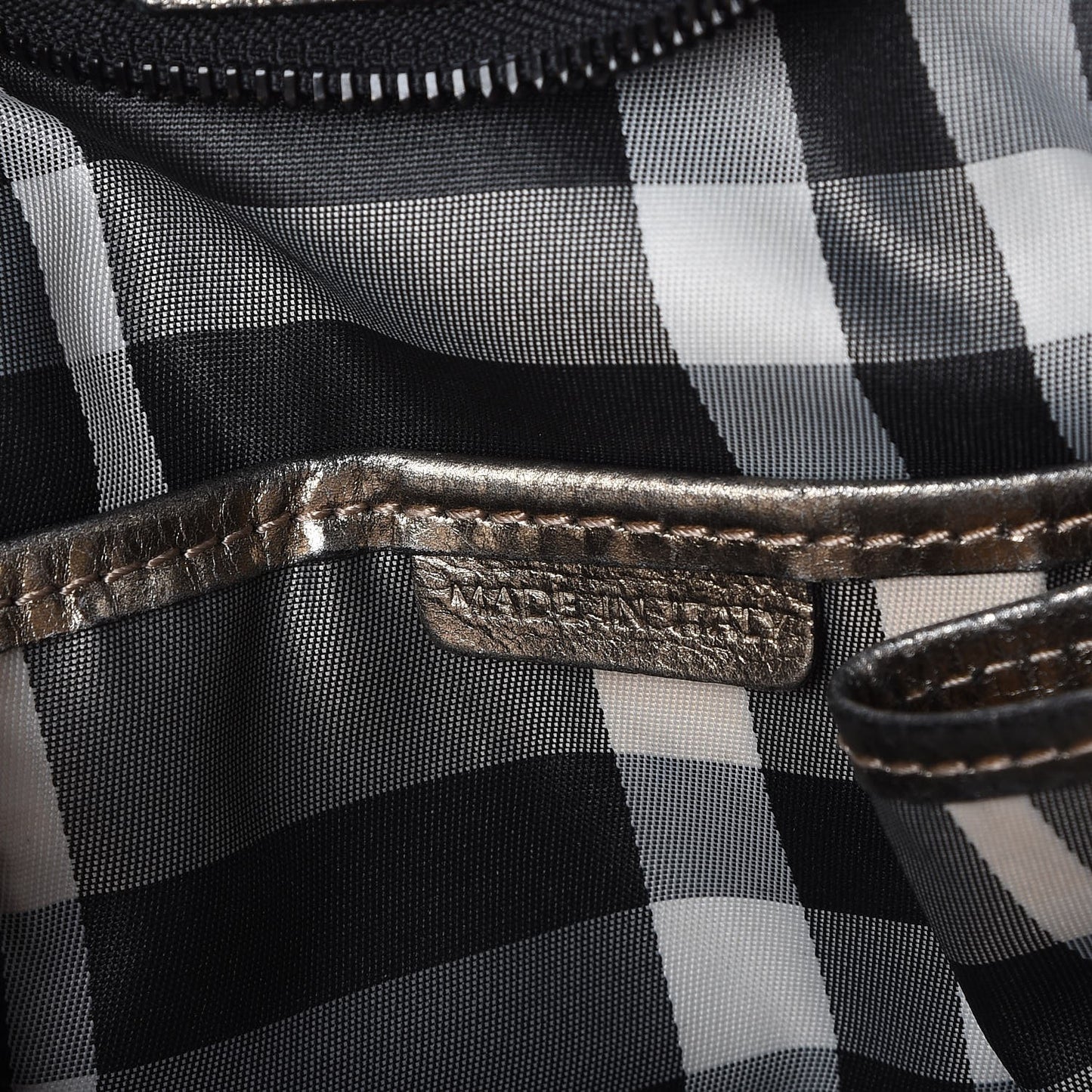 Metallic Grained Calfskin Small Curzon Satchel Gold