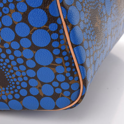 Louis Vuitton Monogram Kusama Town Speedy 30 Blue 10 of 12