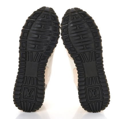 Louis Vuitton Calfskin Damier Azur Run Away Sneakers 37 White 6 of 9