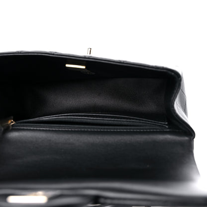 Chanel Lambskin Quilted Mini Top Handle Rectangular Flap Black 5 of 10