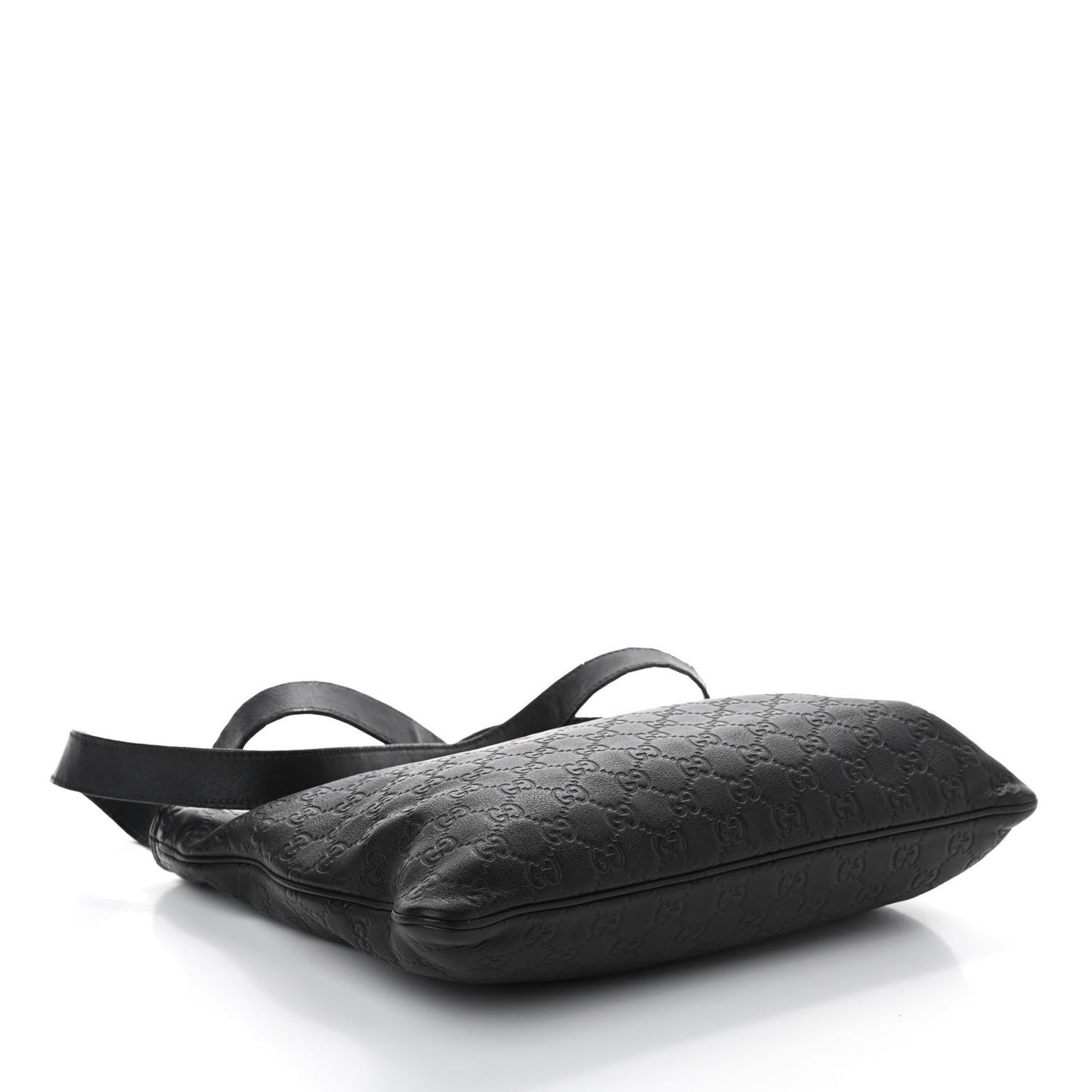 Guccissima Medium Flat Messenger Bag Black