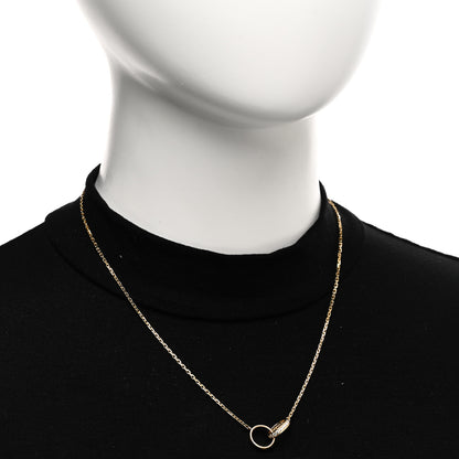 Cartier 18K Yellow Gold Diamond Interlocking LOVE Necklace 2 of 5