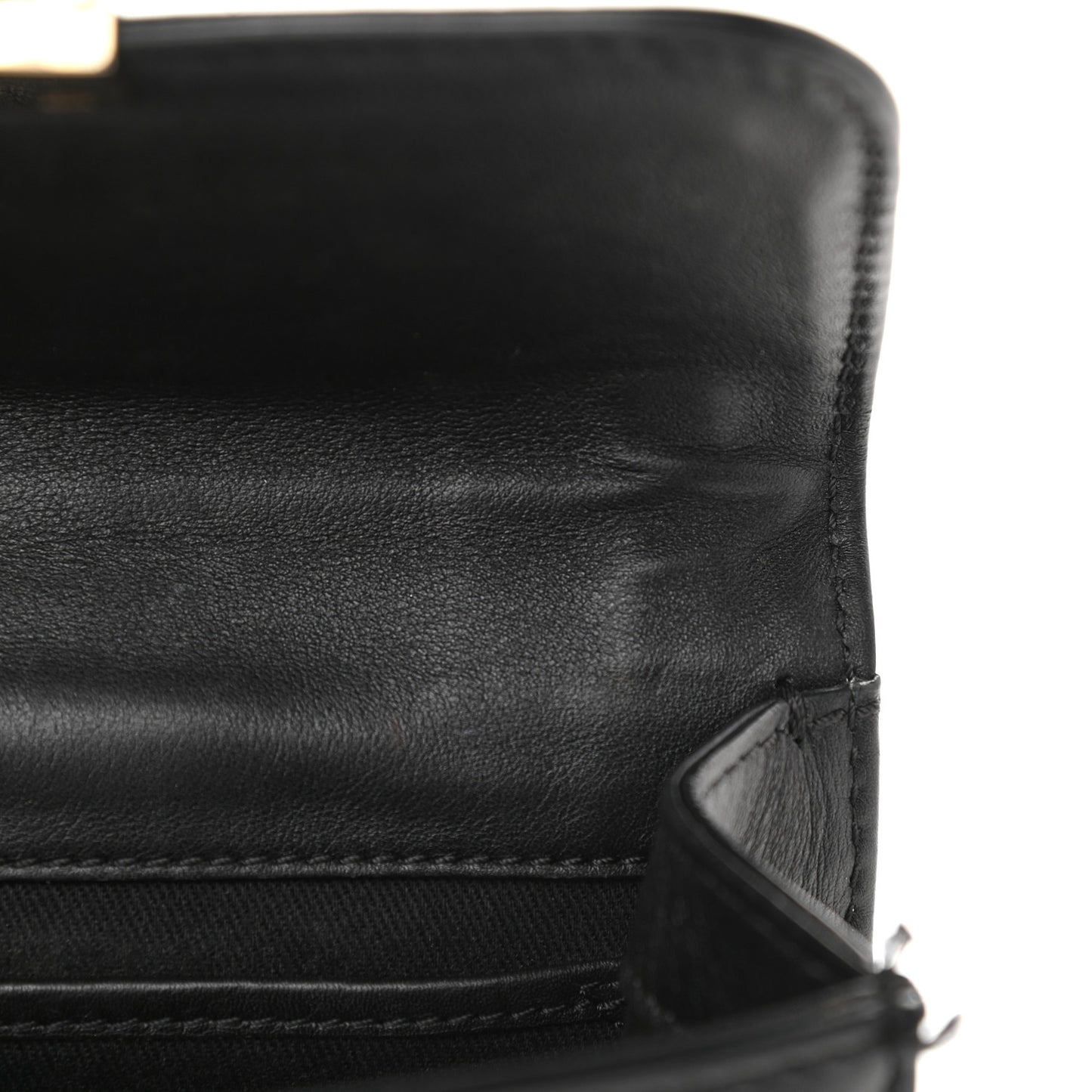 Vitello Small Glam Lock Rockstud Flap Black