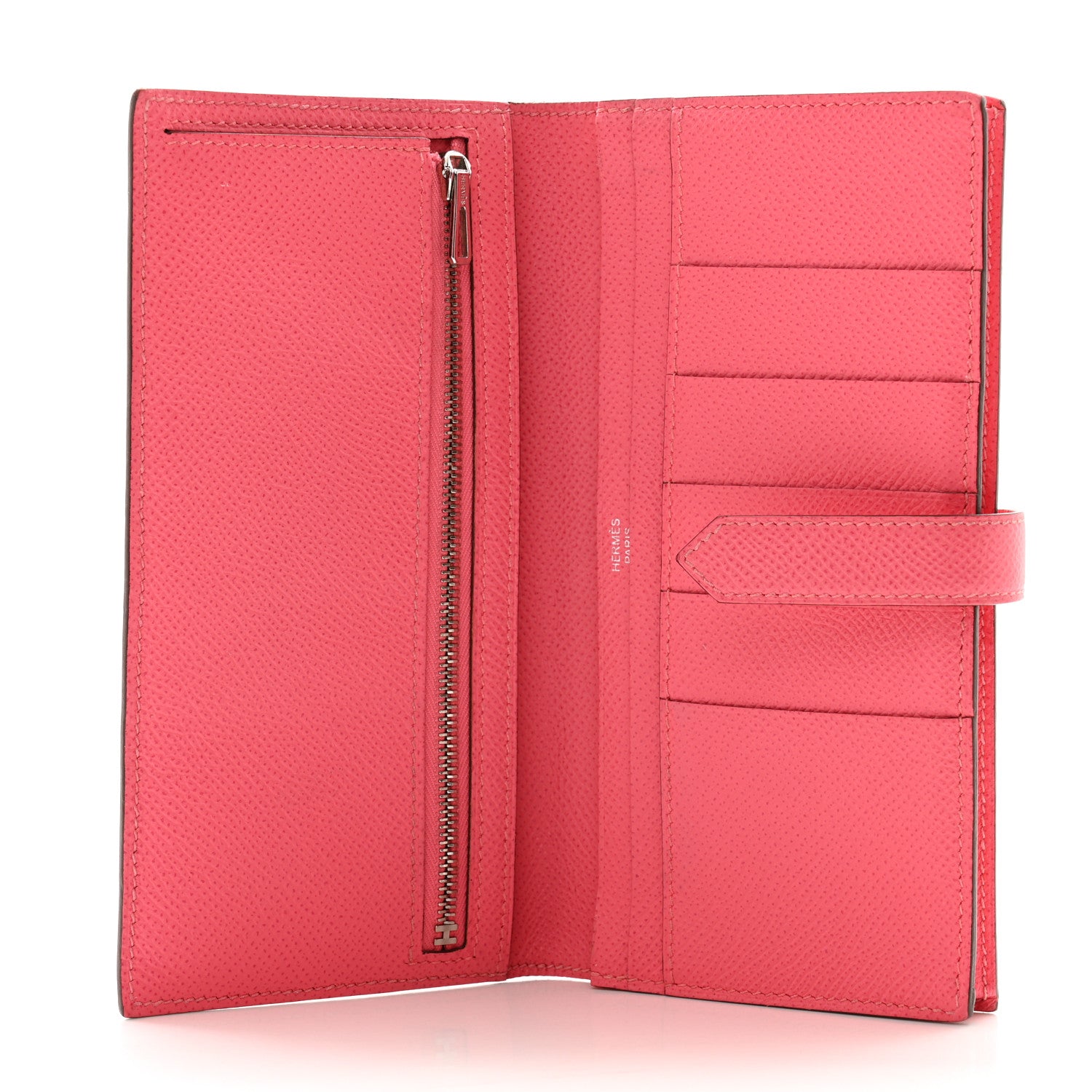 Hermes Epsom Bearn Gusset Wallet Rose Azalee 5 of 10