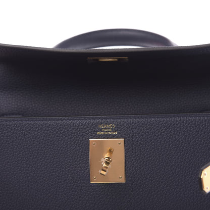 Hermes Togo Kelly Retourne 28 Bleu Nuit 6 of 11