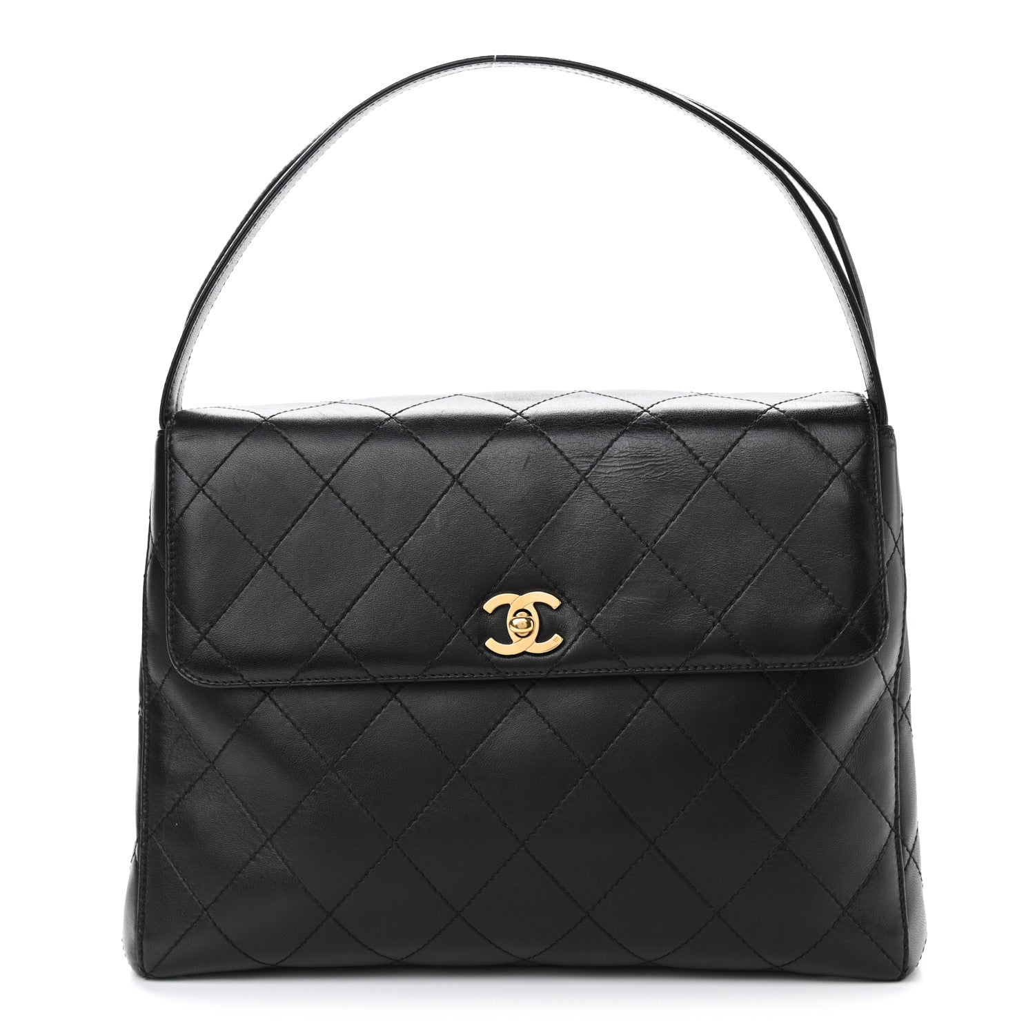 Chanel Lambskin Quilted Medium Kelly Flap Bag Black 1 of 14
