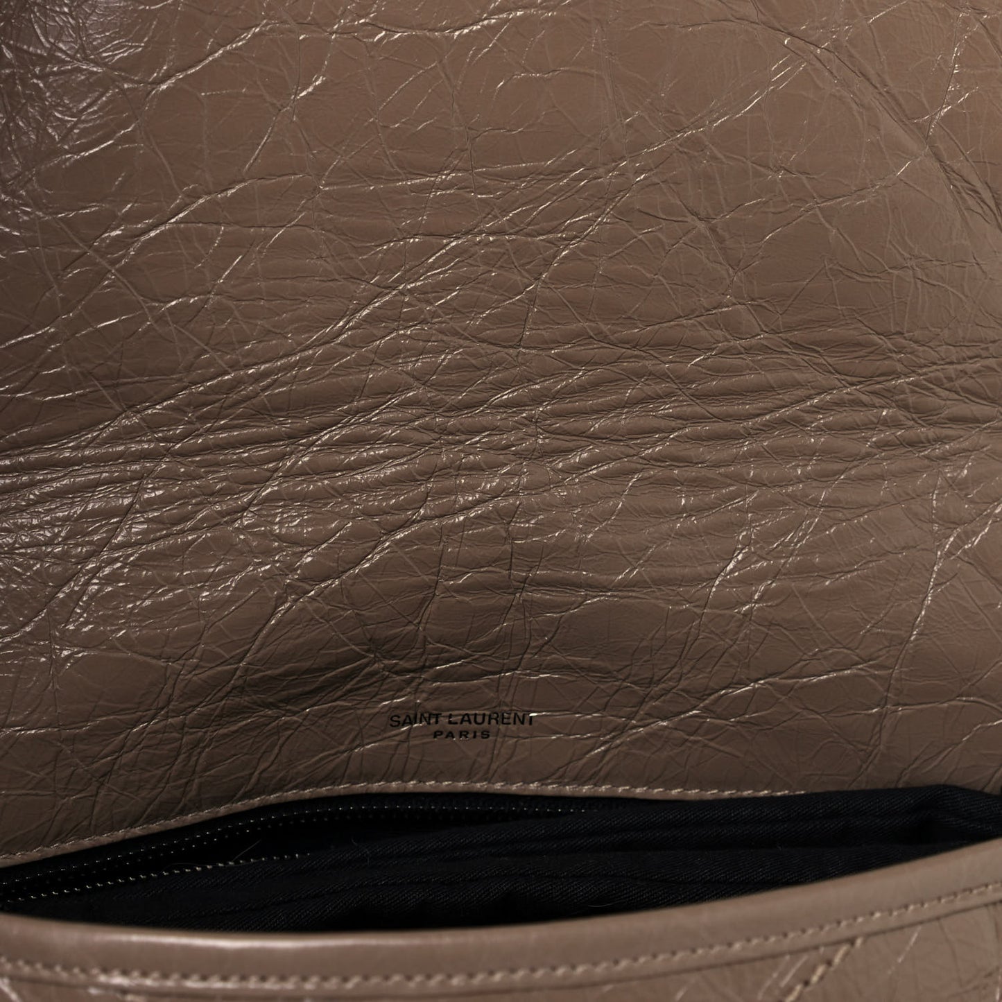 Crinkled Calfskin Matelasse Monogram Medium Niki Chain Satchel Light Natural