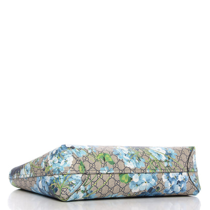 Gucci GG Supreme Monogram Blooms Medium Reversible Tote Beige Blue Navy 5 of 11