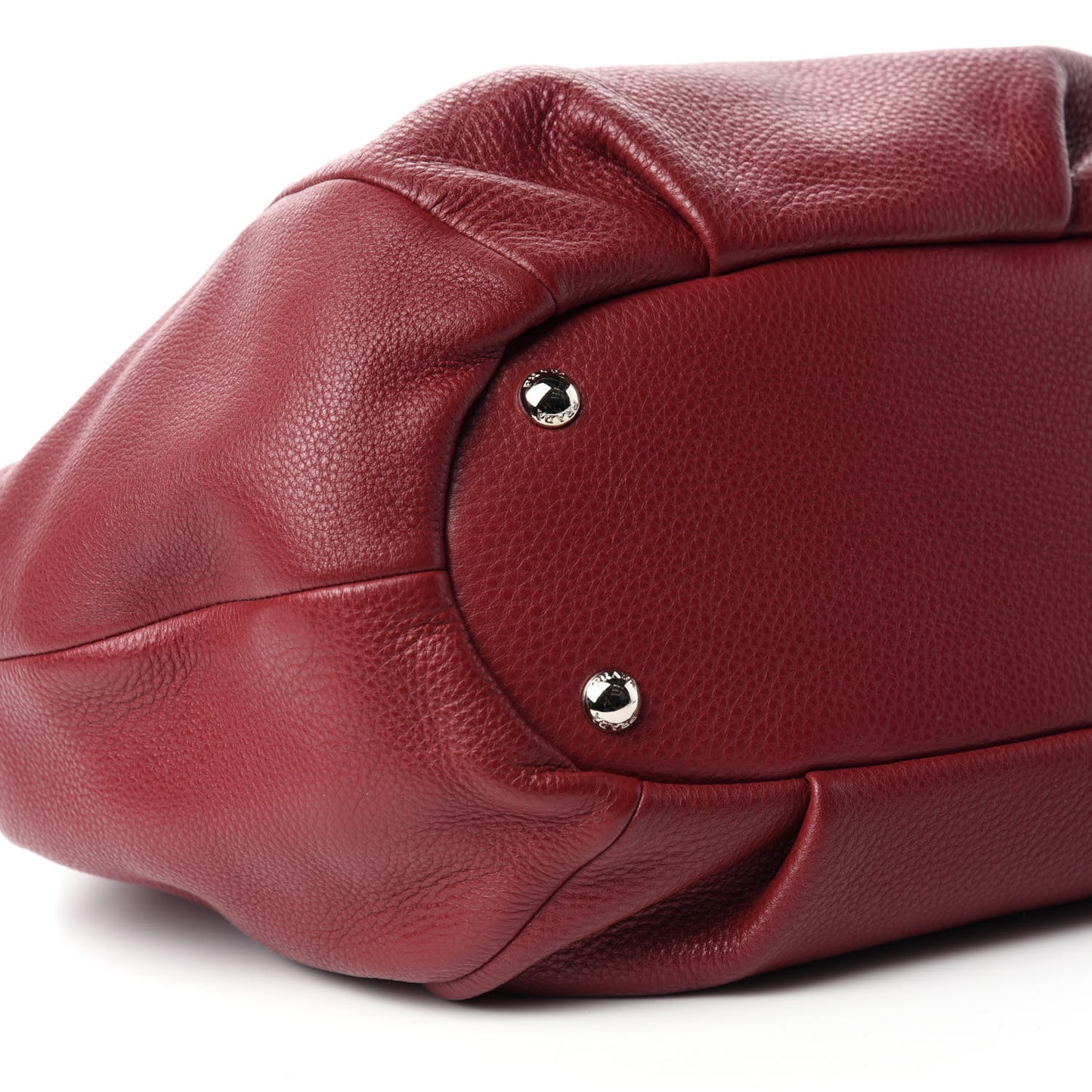 Vitello Daino Expandable Shoulder Bag Rubino