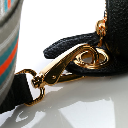 Prada Vitello Phenix Zippered Messenger Hobo Black 12 of 12