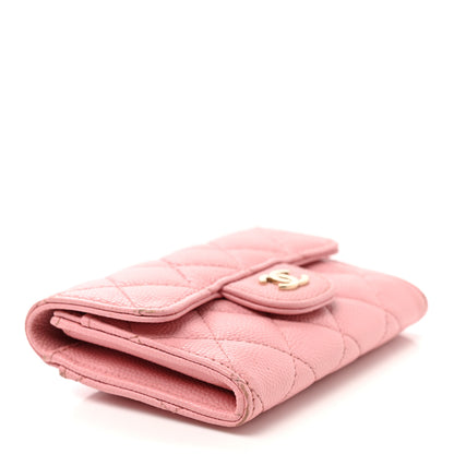 Chanel Caviar Quilted Flap Card Holder Wallet Light Pink 4 of 13