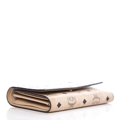 MCM Visetos Tri-Fold Wallet Beige 4 of 14
