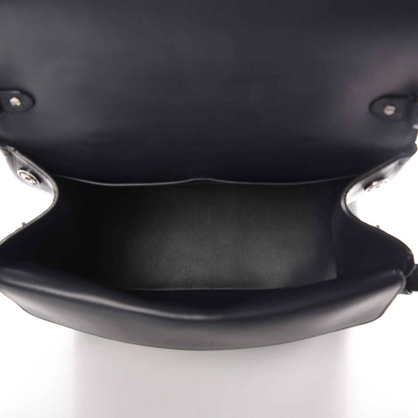 Grained Calfskin Medium Be Dior Flap Black