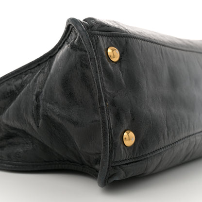 Miu Miu Vitello Shine Zip Tote Black 8 of 11