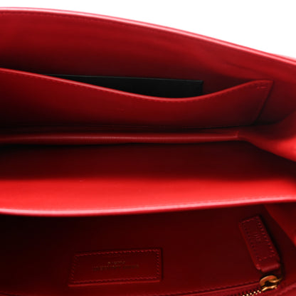Saint Laurent Smooth Calfskin Le Maillon Satchel Rouge Eros 5 of 9