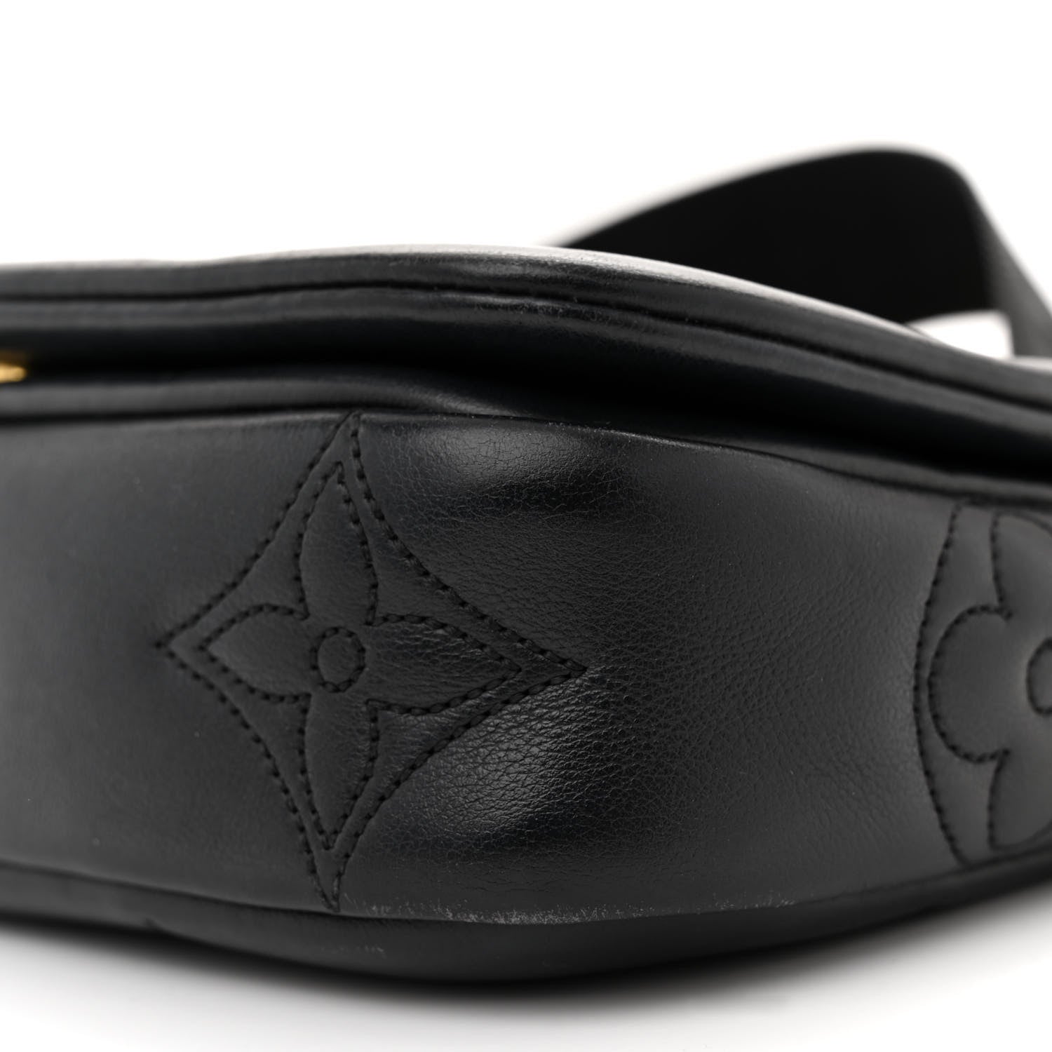 Louis Vuitton Calfskin Bubblegram Wallet On Strap Black 9 of 12