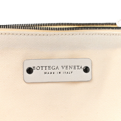 Bottega Veneta Nappa Intrecciato Canvas Fringe Maltinto Tote White 7 of 18