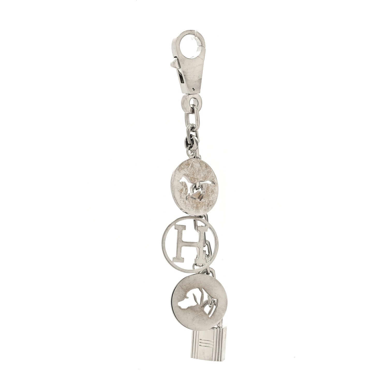 Hermes Palladium Breloque Bag Charm Silver 1 of 3