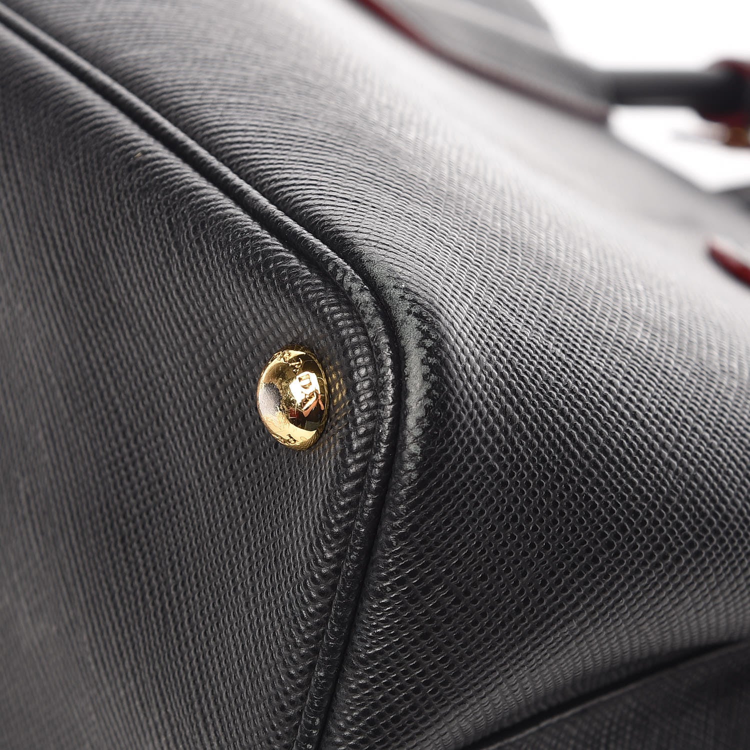 Prada Saffiano Cuir Medium Double Bag Black Fuoco 21 of 21